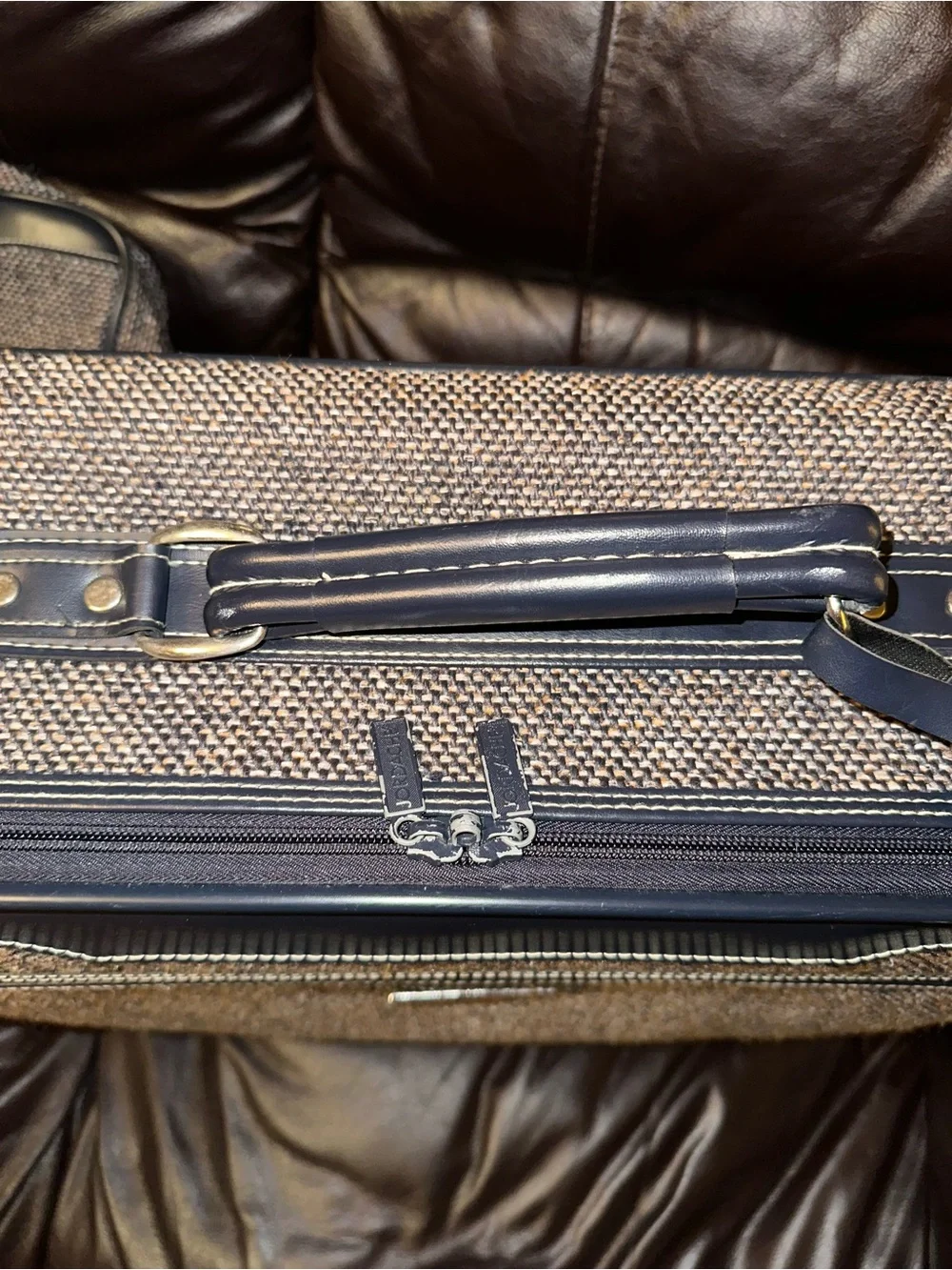 RARE FIND! Jordache Blue Tweed 3 piece Luggage Set. 90’s Vintage EUC!👀😯